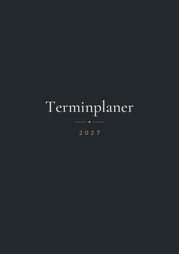 Cover „Terminplaner 2027“ in Anthrazit